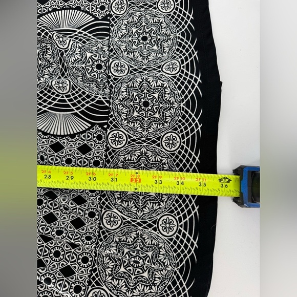 ECI New York Women's Dress Black/White Geometric Print Tie Back - Picture 5 of 10